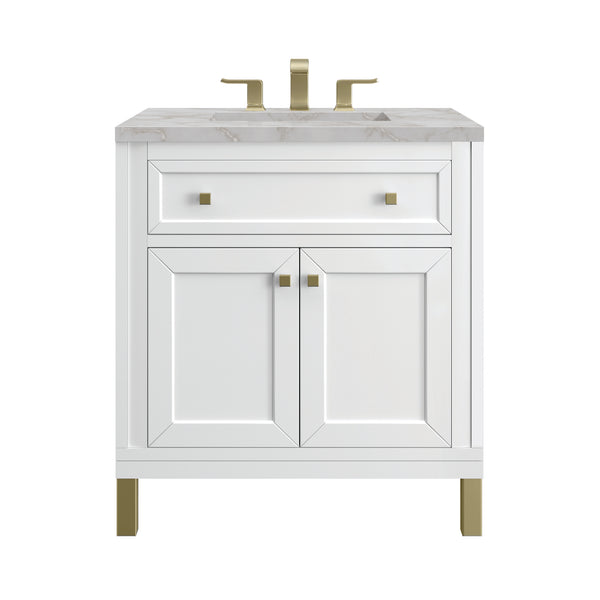 James Martin Chicago 30" Single Vanity with 3 CM Countertop