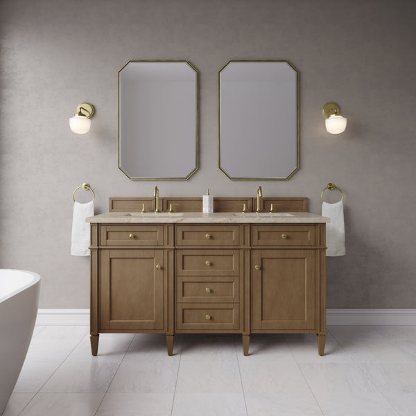 James Martin Brittany 60" Double Vanity with 3 CM Countertop