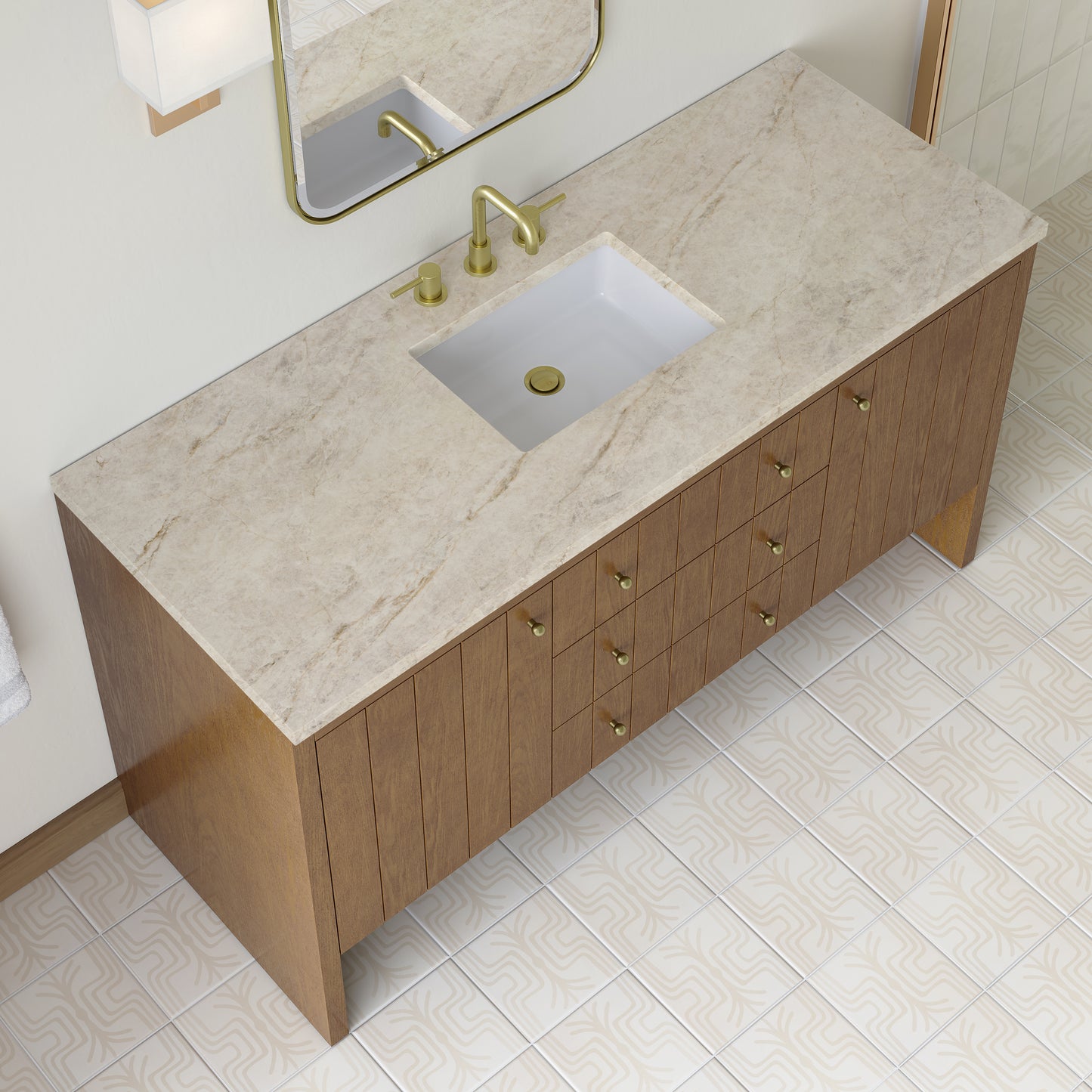 James Martin Hudson 60" Single Vanity with 3 CM Countertop