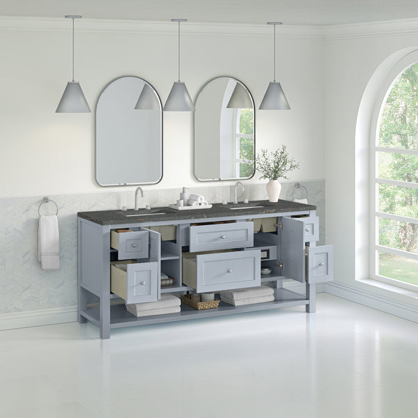 James Martin Breckenridge 72" Double Vanity w/ 3 CM Countertop