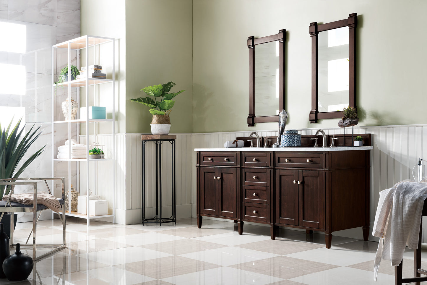 James Martin Brittany 72" Double Vanity with 3 CM Countertop