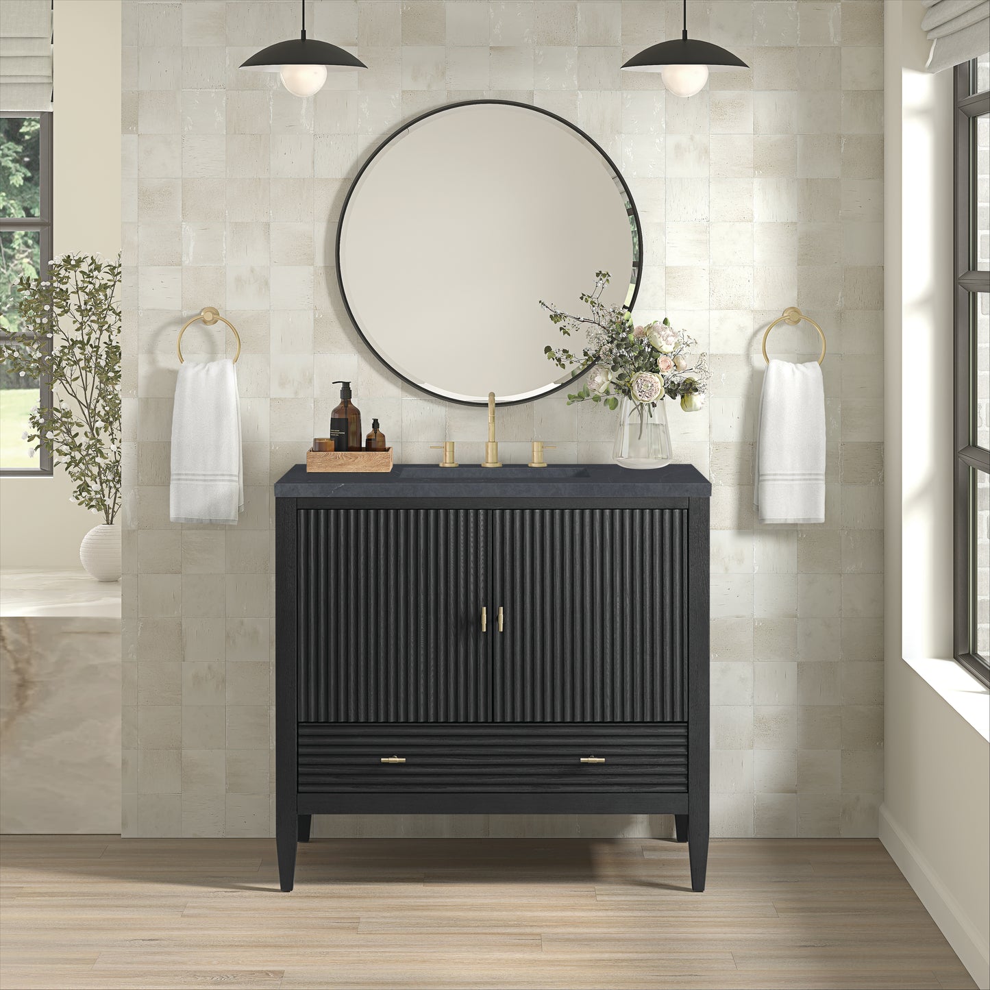 James Martin Myrrin 36" Single Vanity with 3 CM Countertop