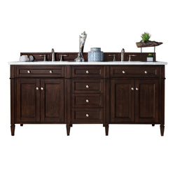 James Martin Brittany 72" Double Vanity with 3 CM Countertop