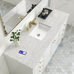 James Martin Chicago 60" Single Vanity with 3 CM Countertop & FreePower Wireless Charger