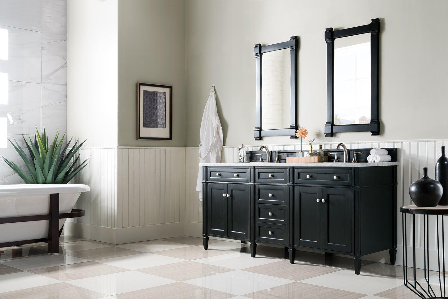 James Martin Brittany 72" Double Vanity with 3 CM Countertop