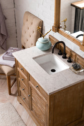 James Martin Savannah 36" Single Vanity, Driftwood with 3 CM Top - Luxe Bathroom Vanities