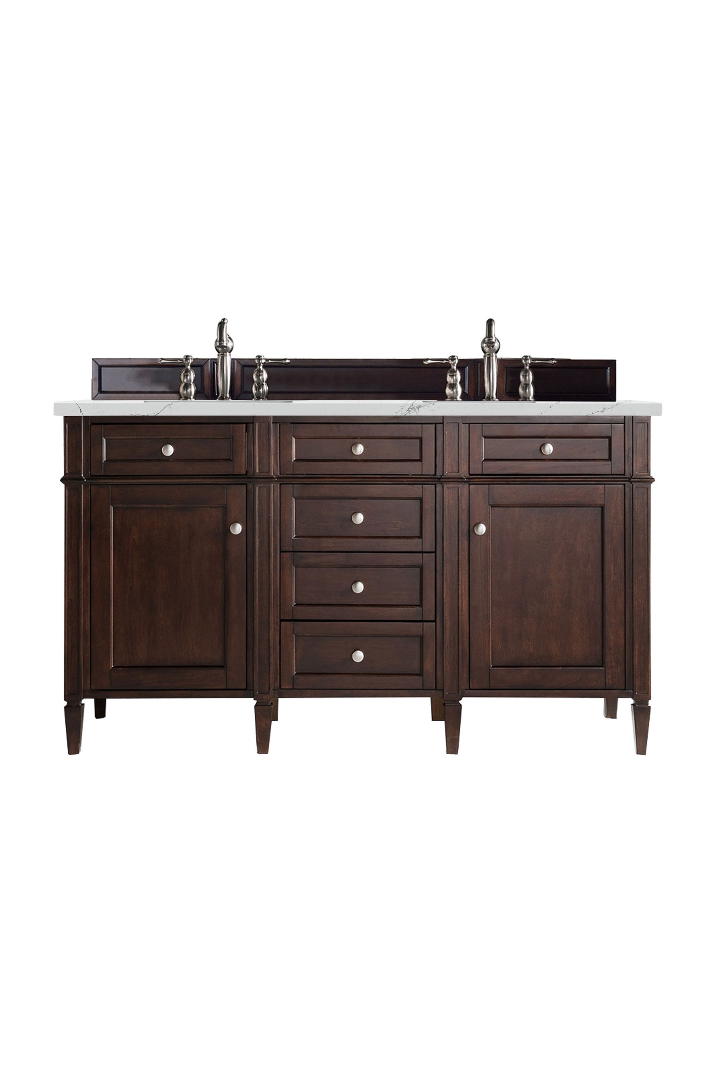 James Martin Brittany 60" Double Vanity with 3 CM Countertop & FreePower Wireless Charger