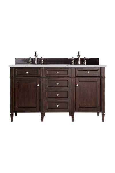 James Martin Brittany 60" Double Vanity with 3 CM Countertop & FreePower Wireless Charger