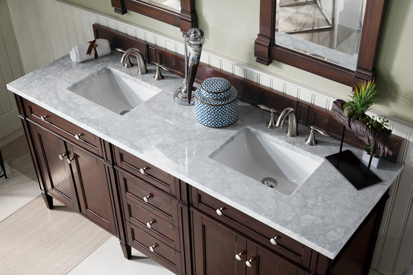 James Martin Brittany 72" Double Vanity with 3 CM Countertop