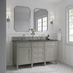 James Martin Brittany 60" Double Vanity with 3 CM Countertop & FreePower Wireless Charger