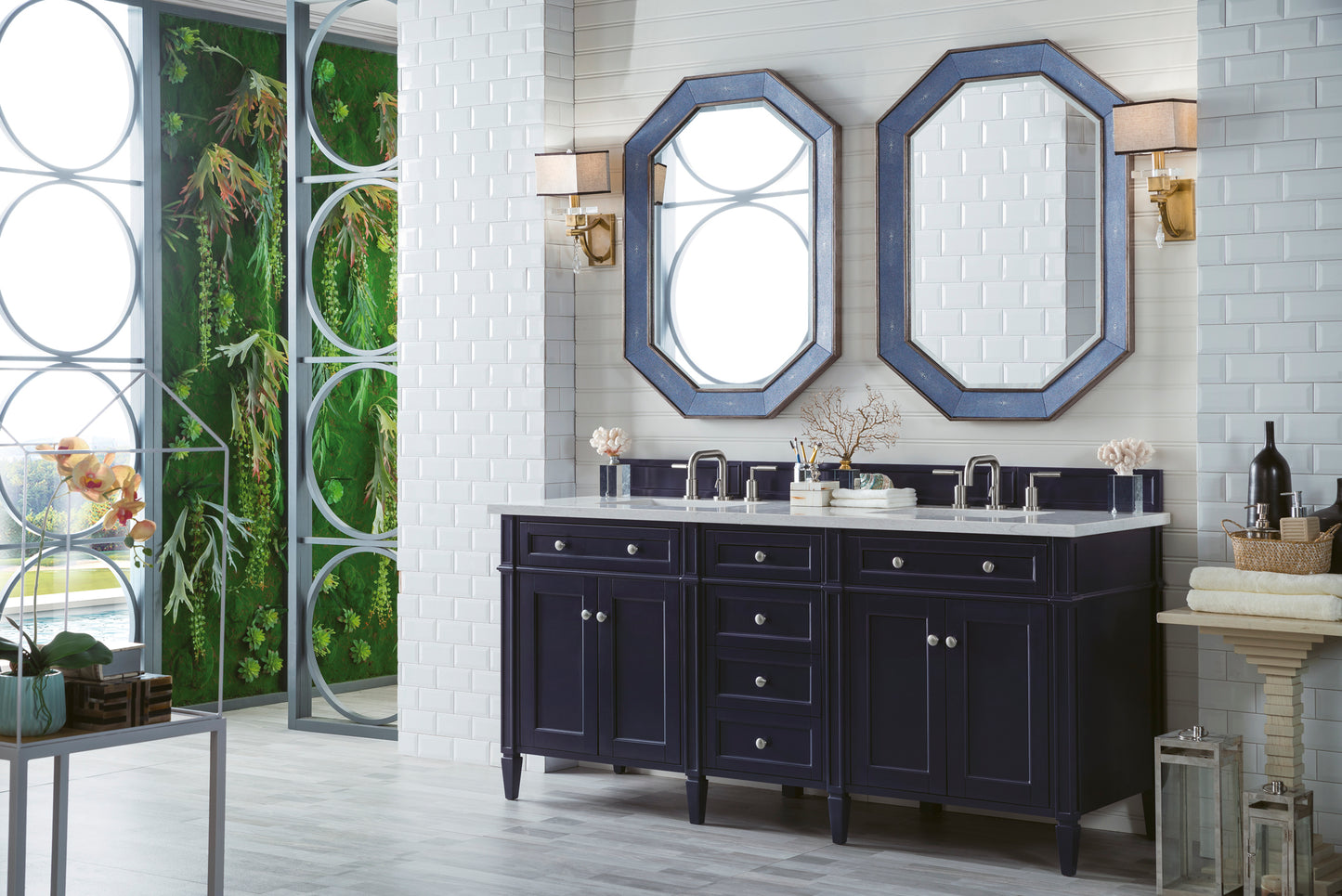 James Martin Brittany 72" Double Vanity with 3 CM Countertop
