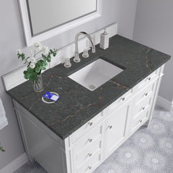 James Martin Brittany 48" Single Vanity with 3 CM Countertop & FreePower Wireless Charger