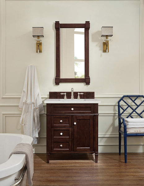 James Martin Brittany 30" Single Vanity with 3 CM Countertop