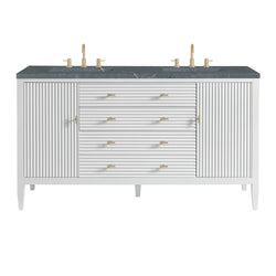 James Martin Myrrin 60" Double Vanity with 3 CM Countertop & FreePower Wireless Charger