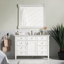 James Martin Brittany 48" Single Vanity with 3 CM Countertop & FreePower Wireless Charger