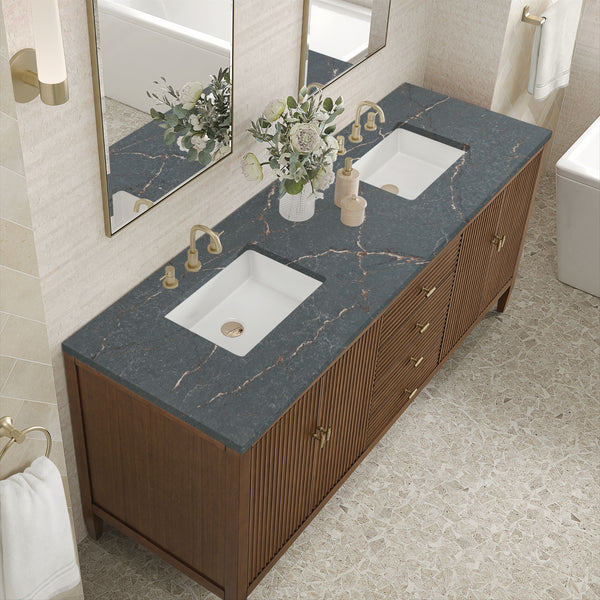 James Martin Myrrin 72" Double Vanity with 3 CM Countertop