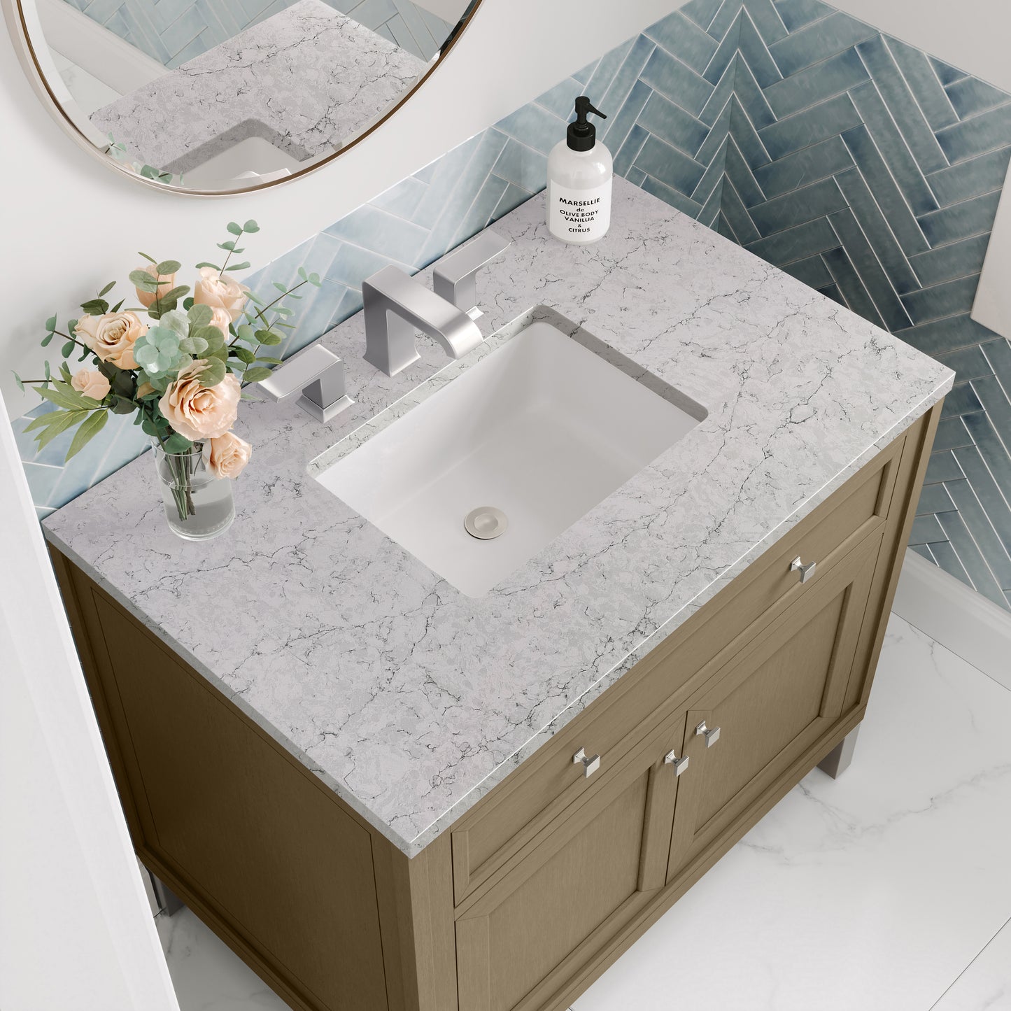 James Martin Chicago 36" Single Vanity with 3 CM Countertop