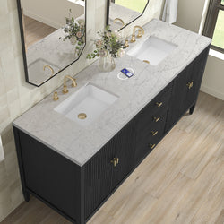 James Martin Myrrin 72" Double Vanity with 3 CM Countertop & FreePower Wireless Charger