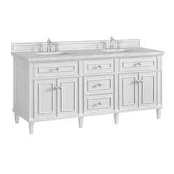 James Martin Lorelai 72" Double Vanity with 3 CM Countertop & FreePower Wireless Charger