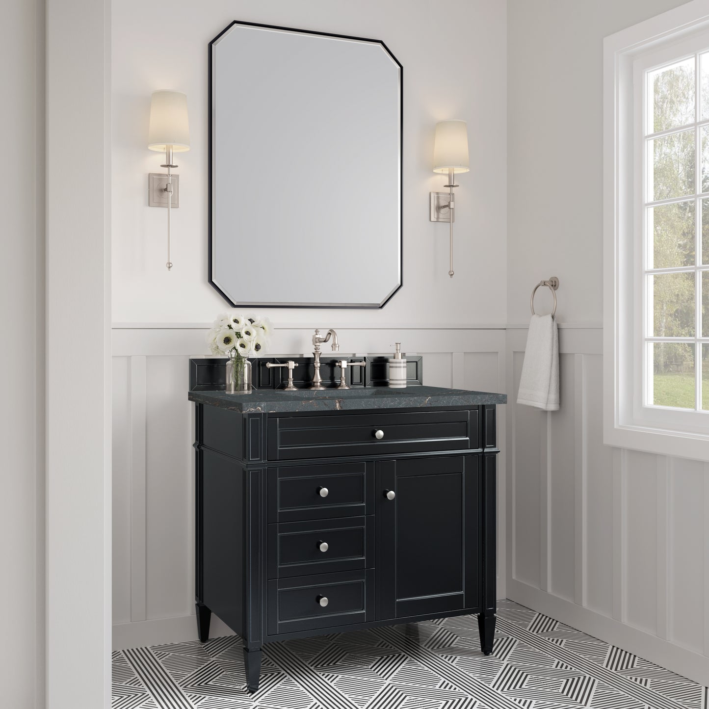 James Martin Brittany 36" Single Vanity with 3 Countertop