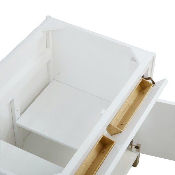 James Martin Chicago 36" Single Vanity with Single Hole 3CM White Zeus Silestone Top & Backsplash