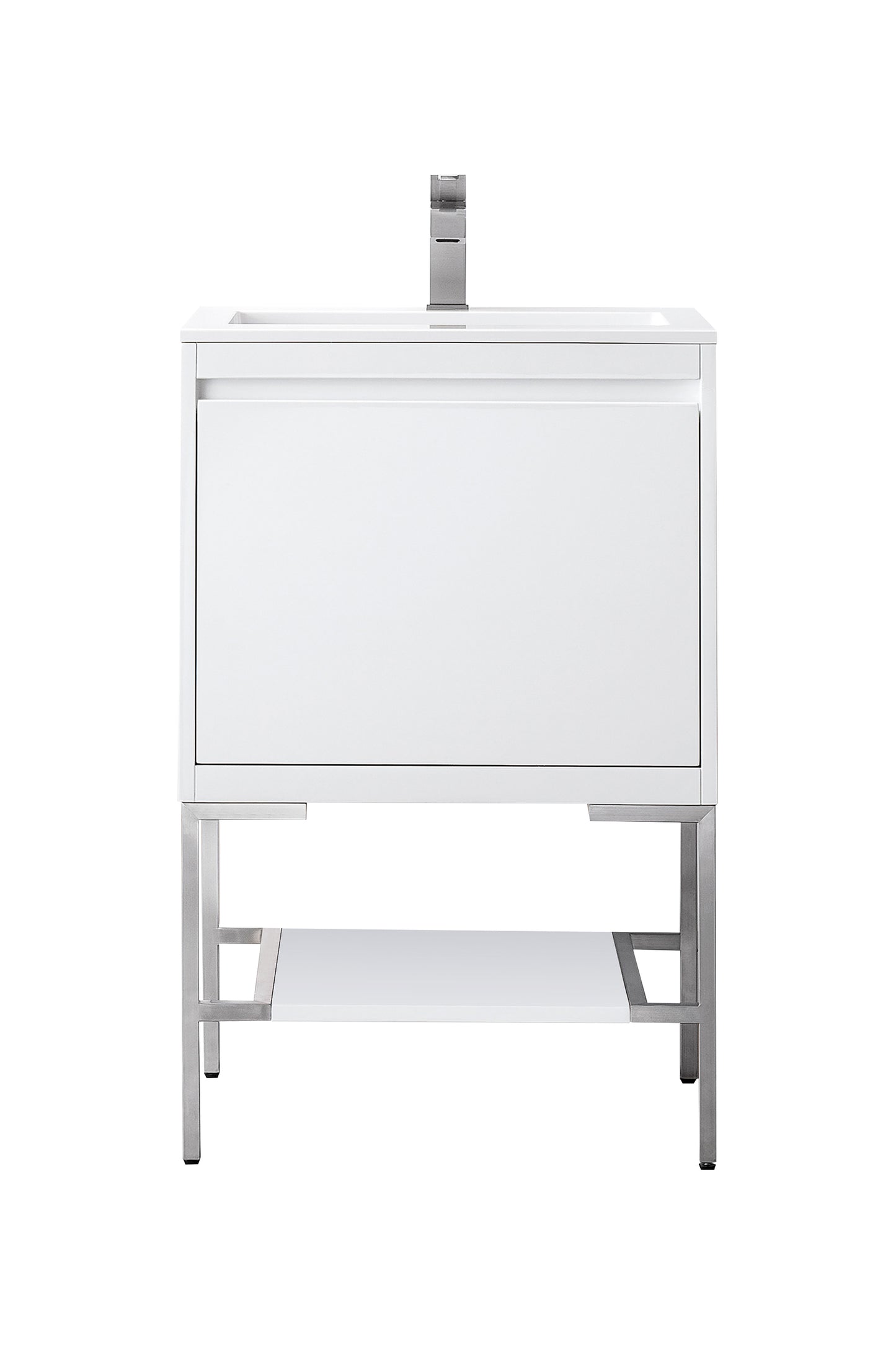 James Martin Mantova 23.6" Single Vanity With Stand and Composite Stone Top - Luxe Bathroom Vanities