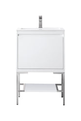 James Martin Mantova 23.6" Single Vanity With Stand and Composite Stone Top - Luxe Bathroom Vanities
