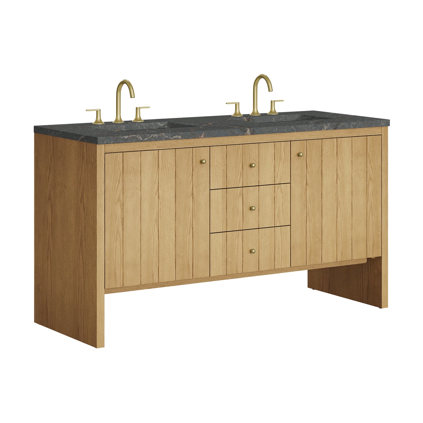 James Martin Hudson 60" Double Vanity with 3 CM Countertop