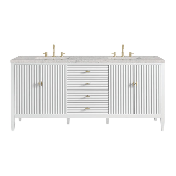 James Martin Myrrin 72" Double Vanity with 3 CM Countertop