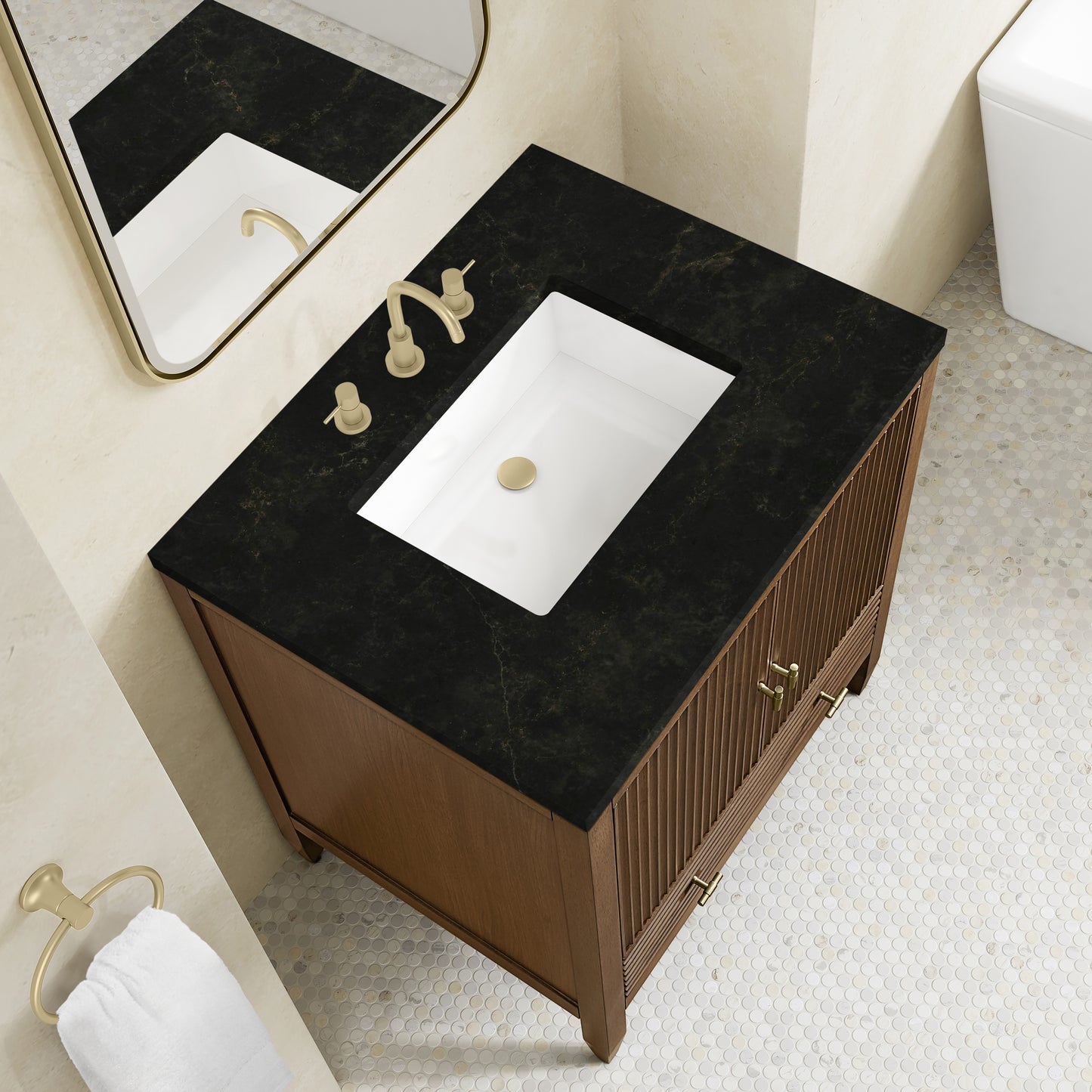James Martin Myrrin 30" Single Vanity with 3 CM Countertop