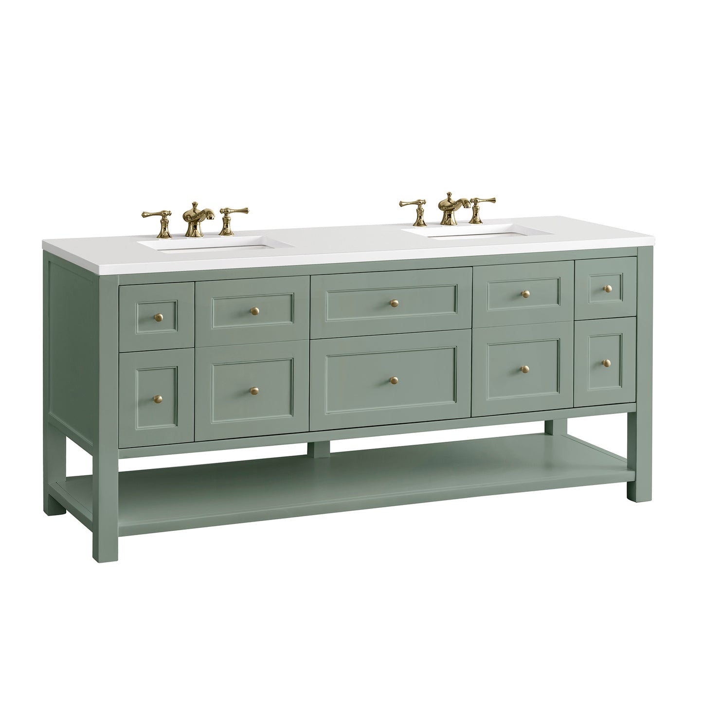 James Martin Breckenridge 72" Double Vanity w/ 3 CM Countertop