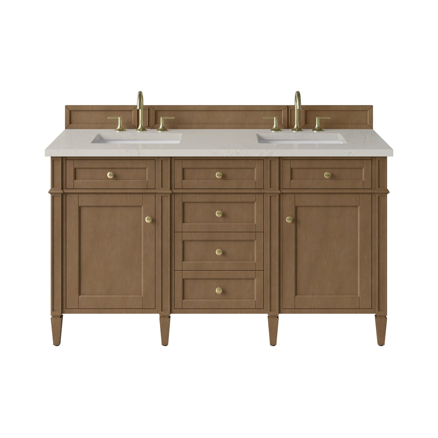 James Martin Brittany 60" Double Vanity with 3 CM Countertop & FreePower Wireless Charger