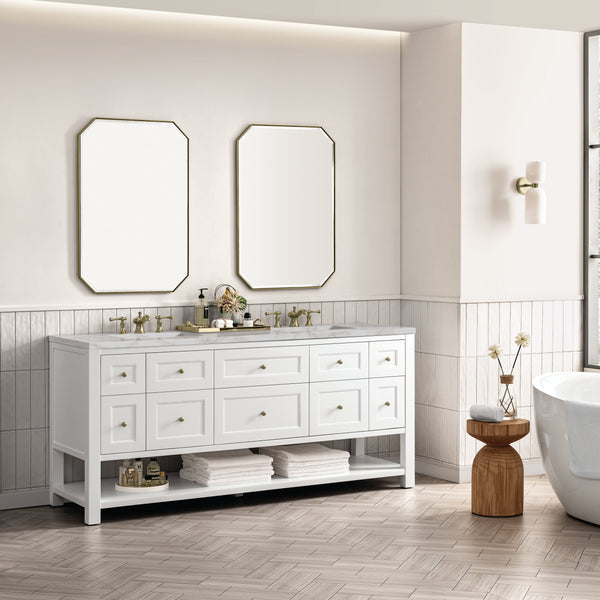 James Martin Breckenridge 72" Double Vanity w/ 3 CM Countertop