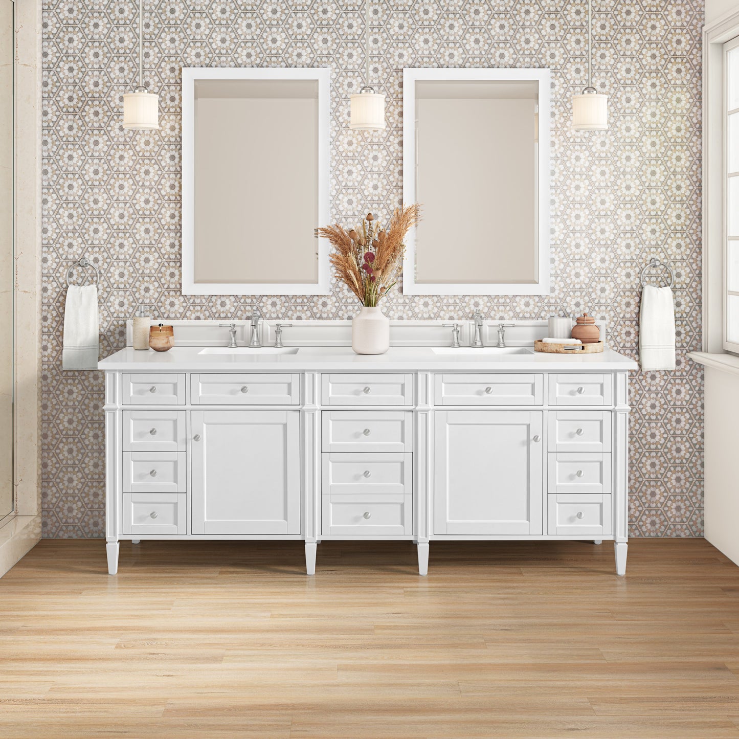 James Martin 84" Brittany Double Vanity - Luxe Bathroom Vanities