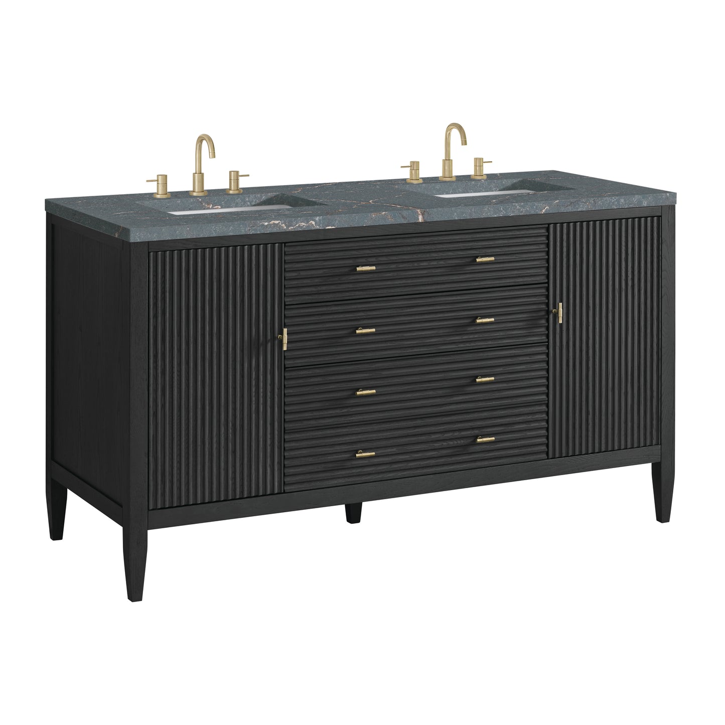 James Martin Myrrin 60" Double Vanity with 3 CM Countertop & FreePower Wireless Charger