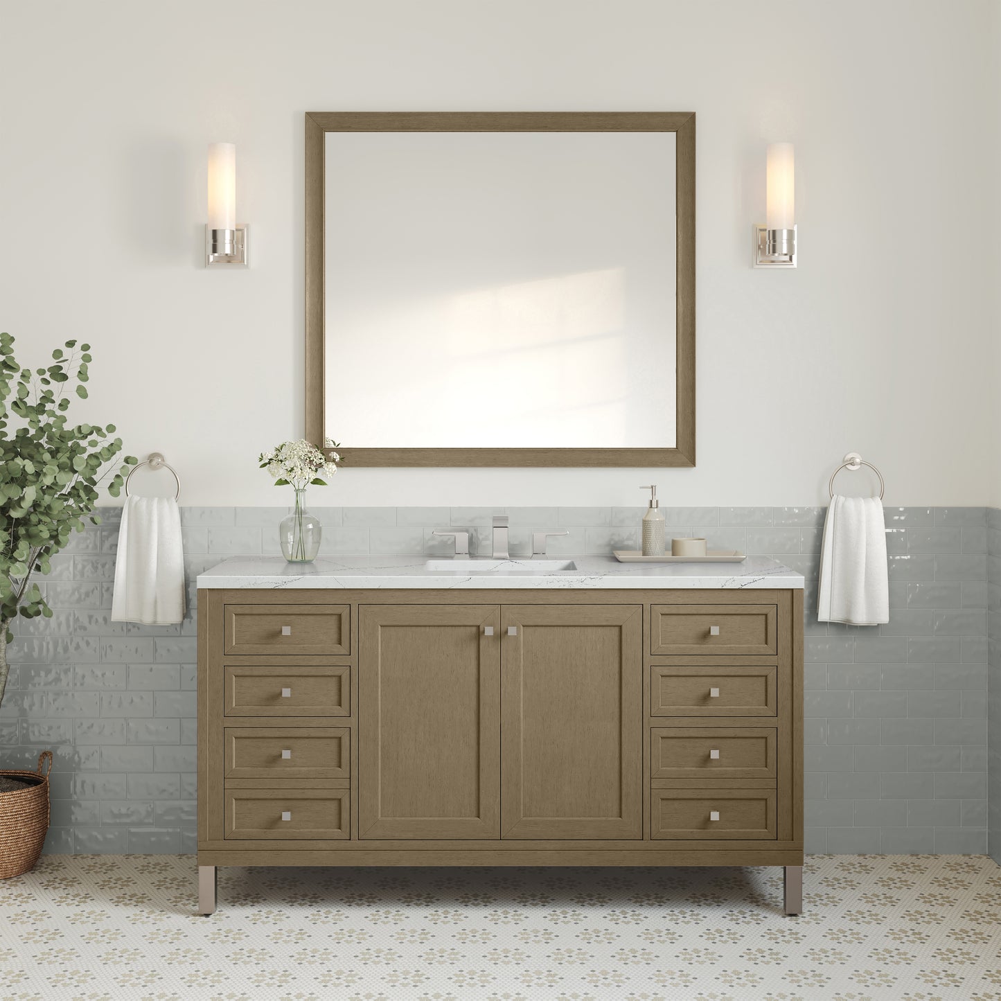 James Martin Chicago 60" Single Vanity with 3 CM Countertop