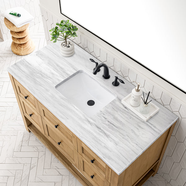 James Martin Breckenridge 48" Single Vanity, Light Natural Oak - Luxe Bathroom Vanities