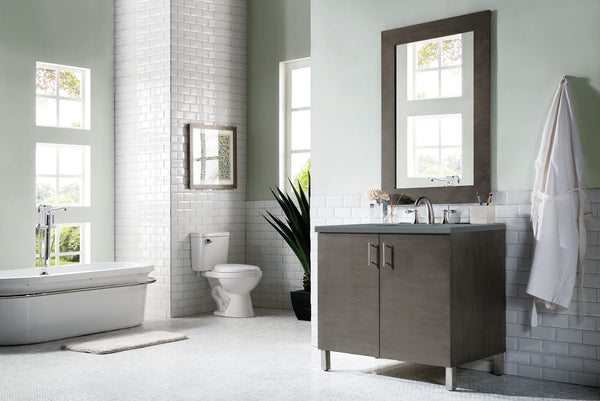 James Martin Metropolitan 36" Single Vanity with 3 CM Top - Luxe Bathroom Vanities