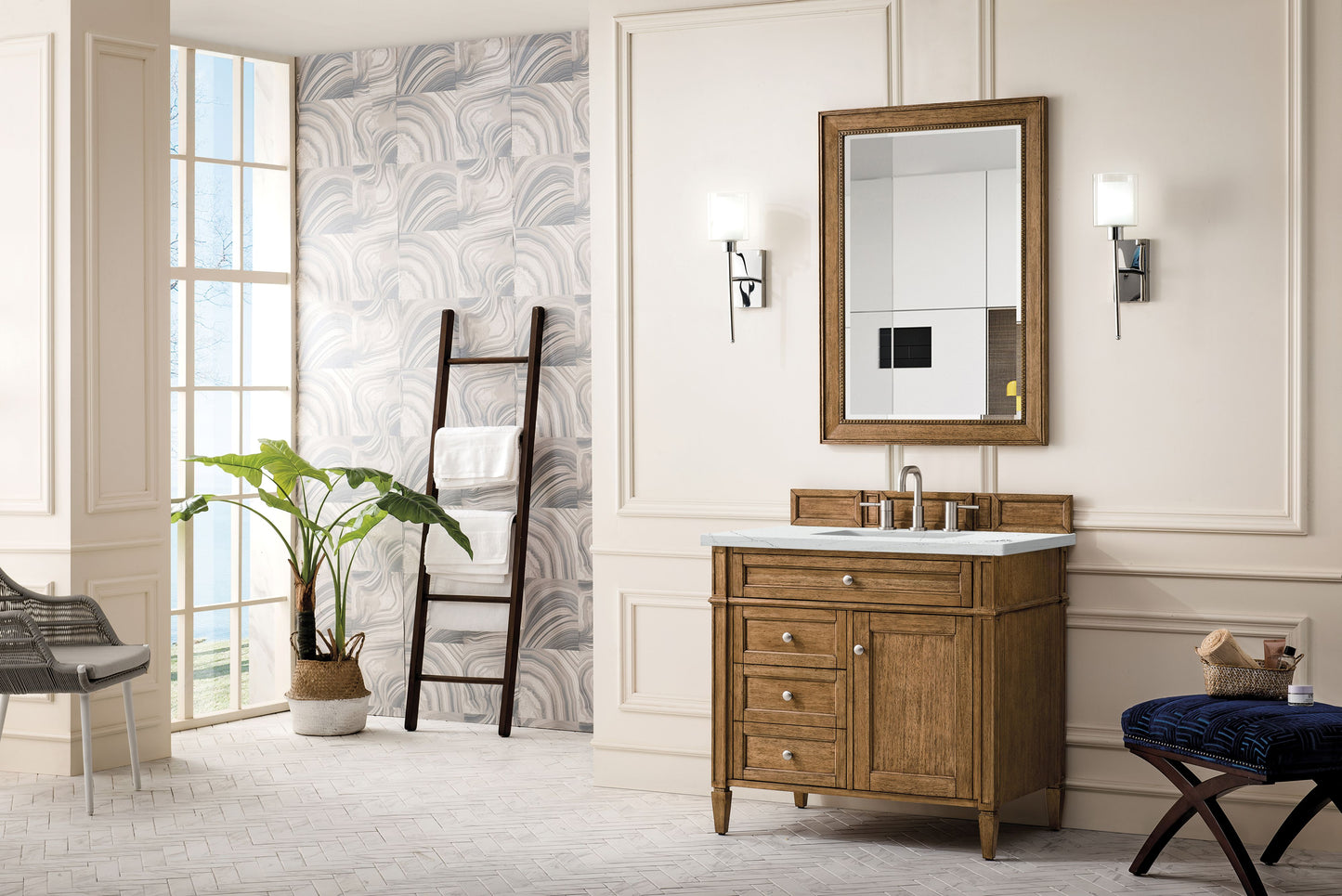 James Martin Brittany 36" Single Vanity with 3 Countertop