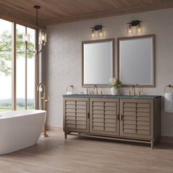 James Martin Portland 72" Double Vanity Whitewashed Walnut with 3 CM Countertop & FreePower Wireless Charger