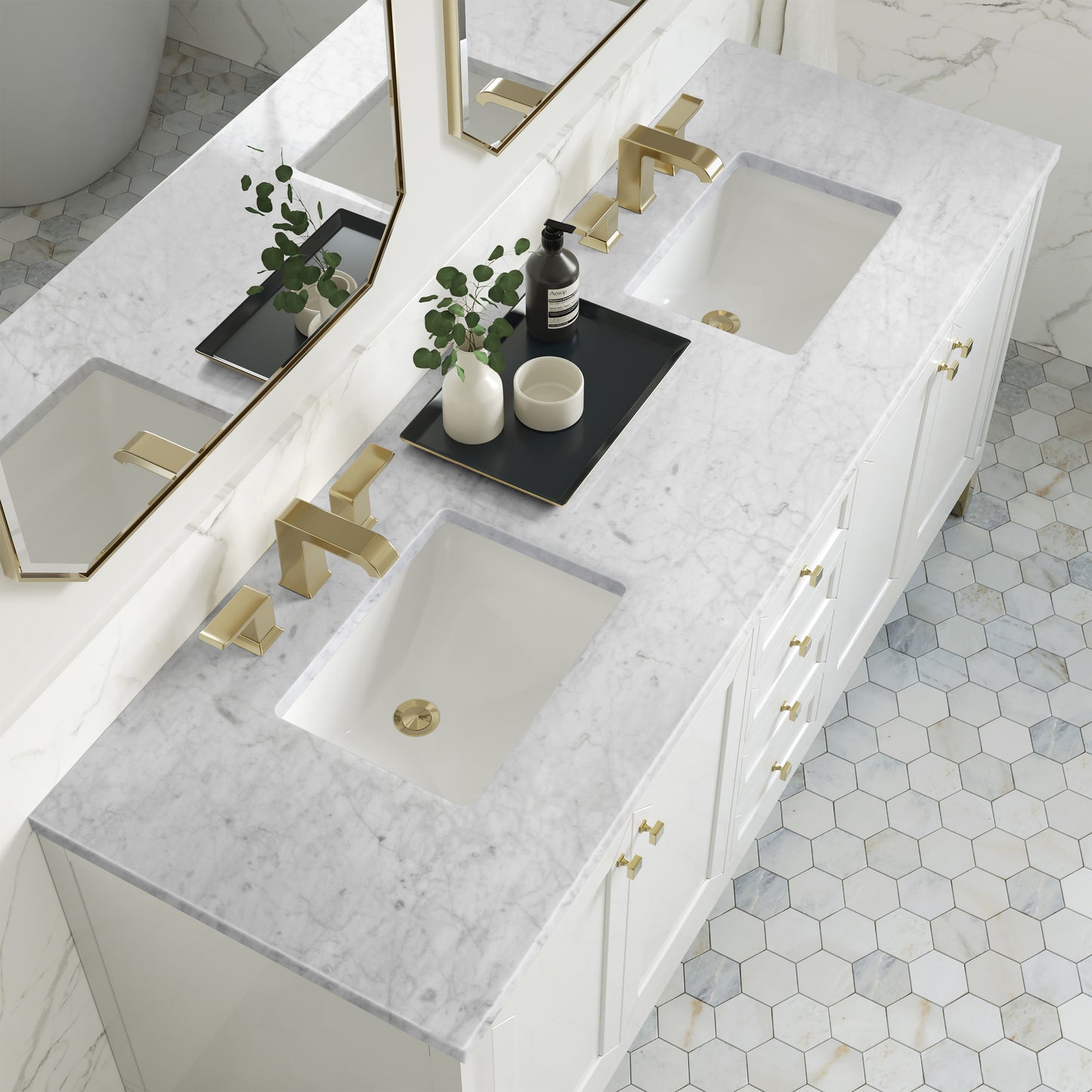 James Martin Chicago 72" Double Vanity with 3 CM Countertop
