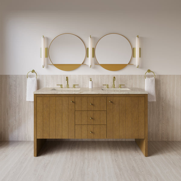 James Martin Hudson 60" Double Vanity with 3 CM Countertop