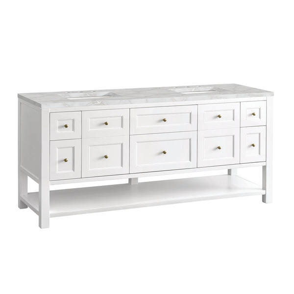 James Martin Breckenridge 72" Double Vanity w/ 3 CM Countertop
