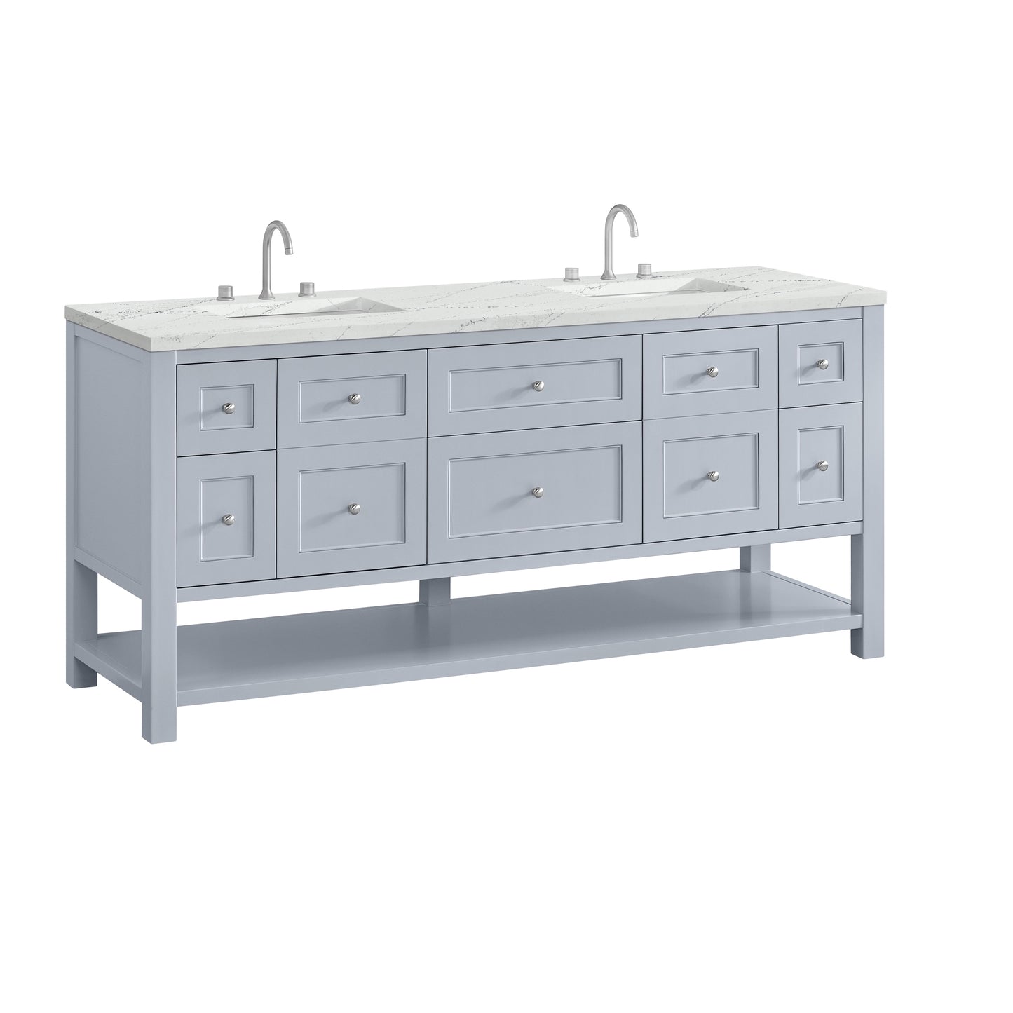 James Martin Breckenridge 72" Double Vanity w/ 3 CM Countertop