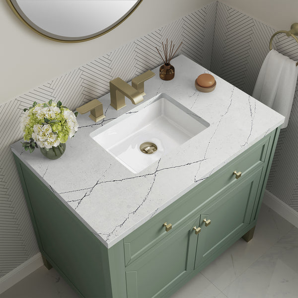 James Martin Chicago 36" Single Vanity with 3 CM Countertop