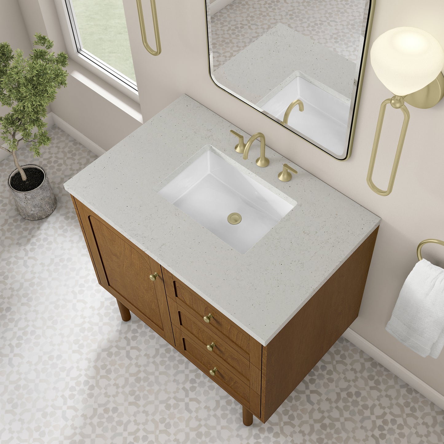 James Martin Laurent 36" Single Vanity with 3 CM Countertop
