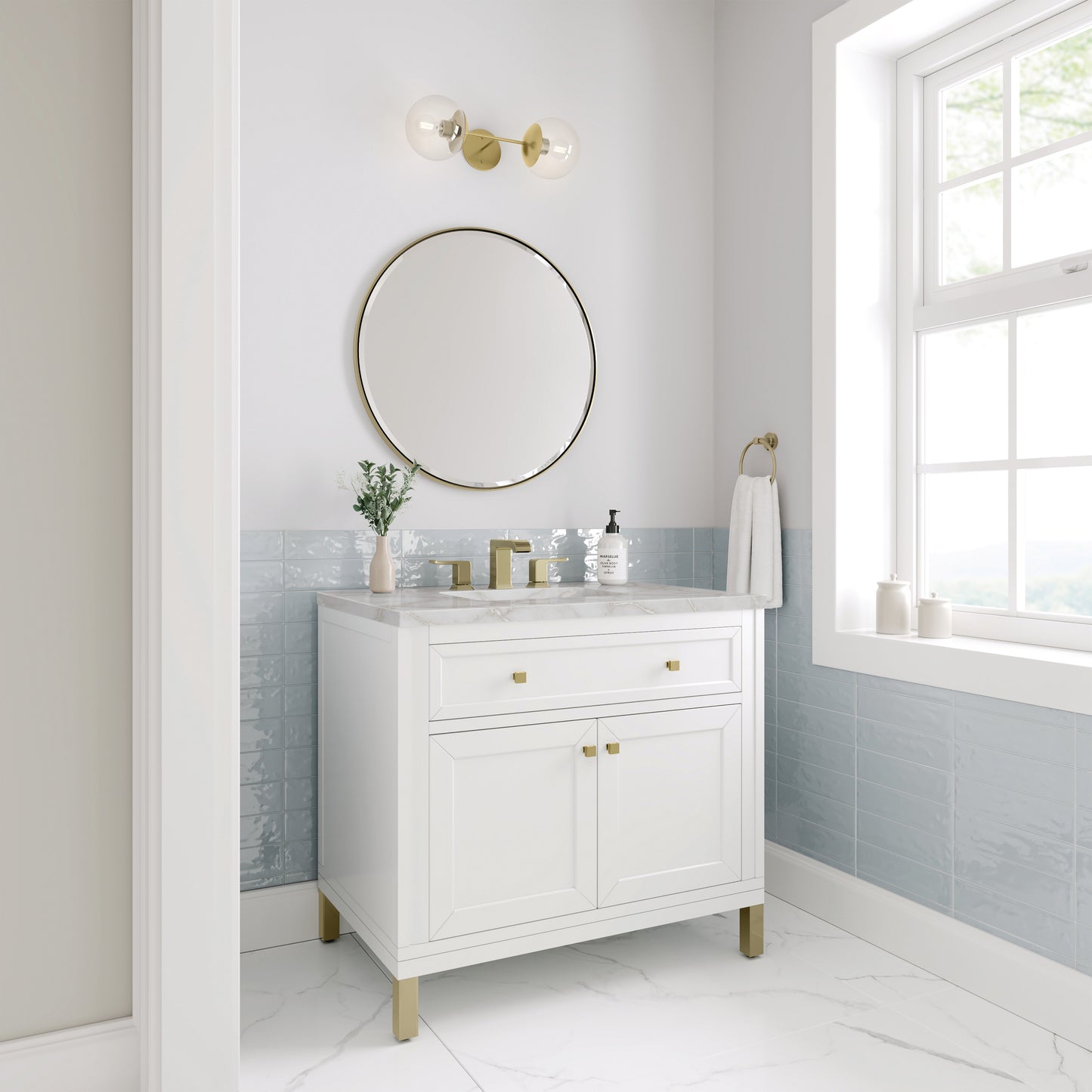 James Martin Chicago 36" Single Vanity with 3 CM Countertop