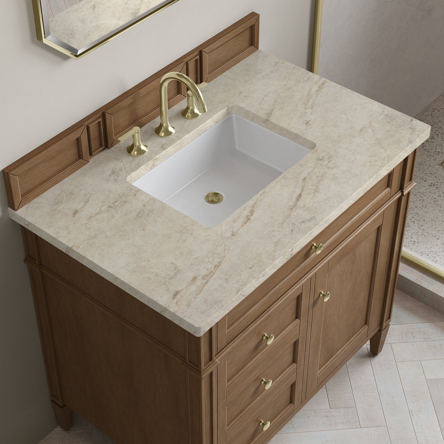 James Martin Brittany 36" Single Vanity with 3 Countertop
