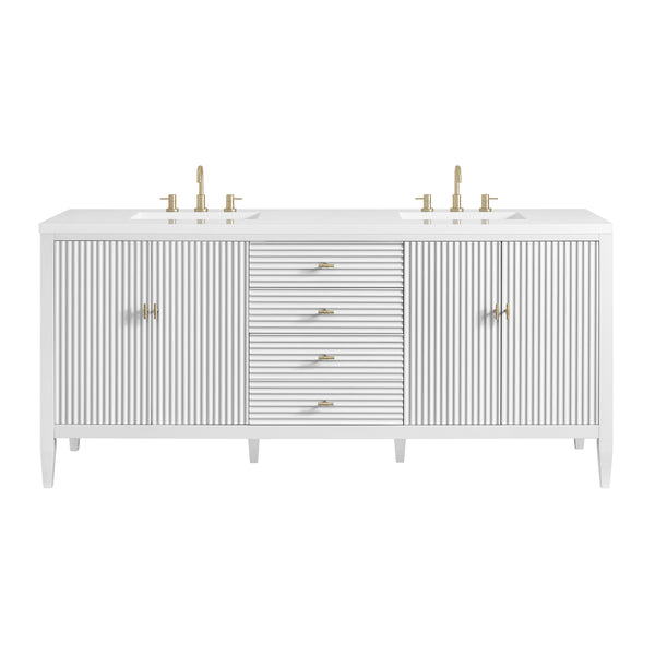 James Martin Myrrin 72" Double Vanity with 3 CM Countertop