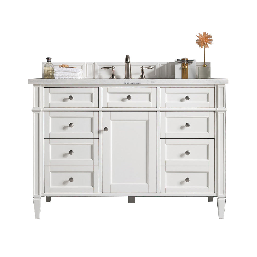 James Martin Brittany 48" Single Vanity with 3 CM Countertop & FreePower Wireless Charger